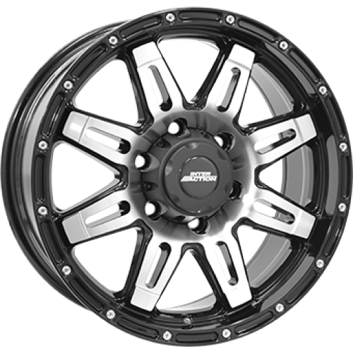 Inter Action GRABBER 6X139.7 8J R17 ET25 Fényes fekete polír Alufelni