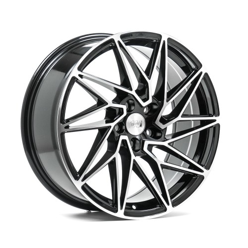1AV  ZX10 5X110 8j R18 ET40 Fényes fekete  és polírozott Alufelni