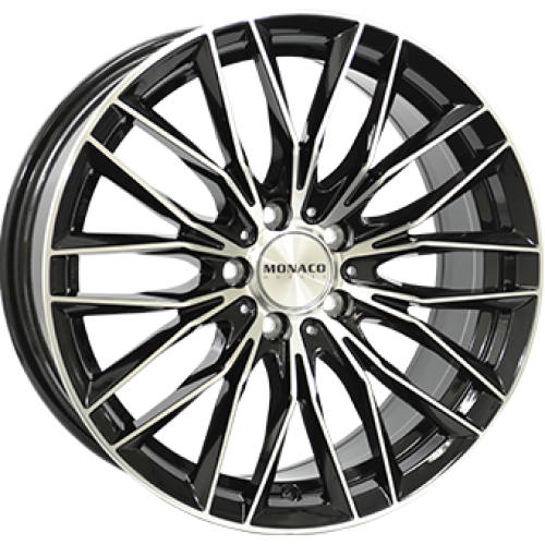 Monaco GP2 5X100 8J R18 ET37 Fényes fekete polír Alufelni