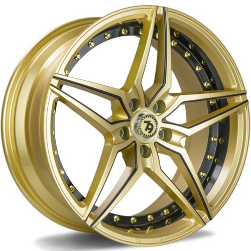 seventy9  SV-AR 5x112 9,5j R19 ET38 Arany mart fekete kör Alufelni