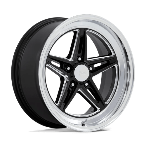 American Racing Vintage  GROOVE  5X114 10j R18 ET12 Fényes fekete, gyémánt vágott perem Alufelni