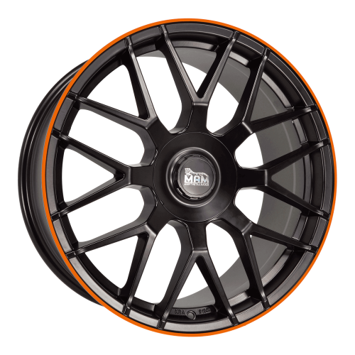MAM GT1 5X112 8J R18 45 Matt fekete naracssárga Alufelni MAM GT1 5X112 8J R18 45 Matt fekete naracssárga Alufelni